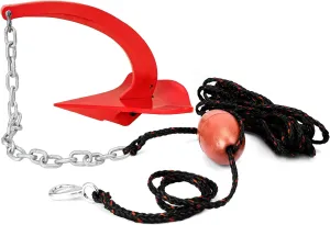 Boat Aluminium Anchor Kit 2.2lb for Kayaks, Canoes, Paddle Boards, Anchor for Little Boat