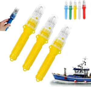 Boat Flares, 2025 New Boat Flares Coast Guard Approved Marine Kit, Waterproof Emergency Signals for Fishing Nets, Buoys & Boats, Life Rafts, Intelligent Light Control (Yellow,3Pcs)