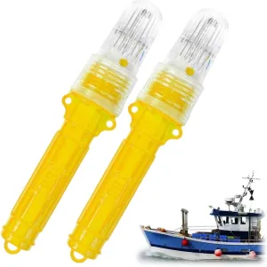 Boat Flares Coast Guard Approved Marine,Waterproof Emergency Signals Safety Kit for Fishing Nets,Life Rafts Emergency Signaling for Boating,Boats Strobe Safety Navigation Lights (Yellow)