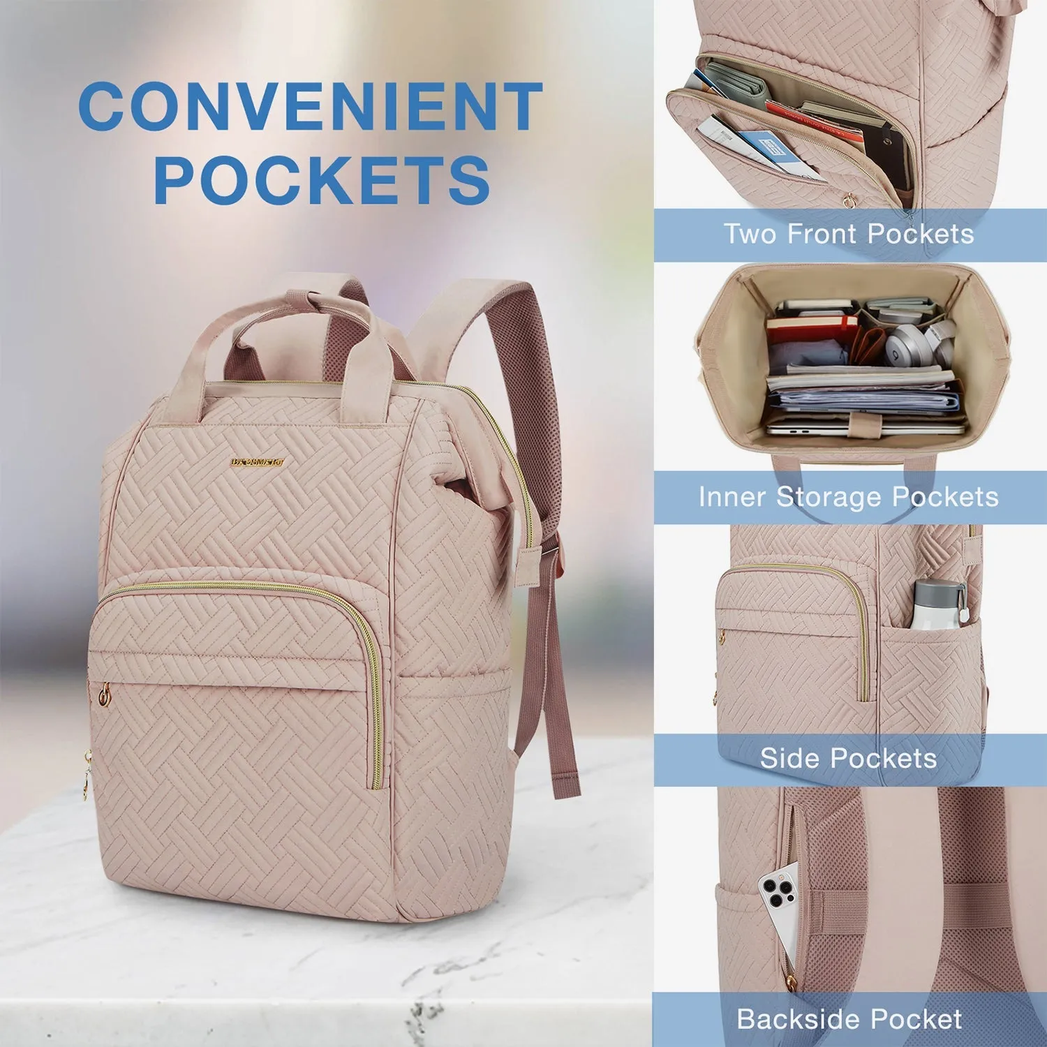 Bonchemin 15.6 Inch Backpack for Women