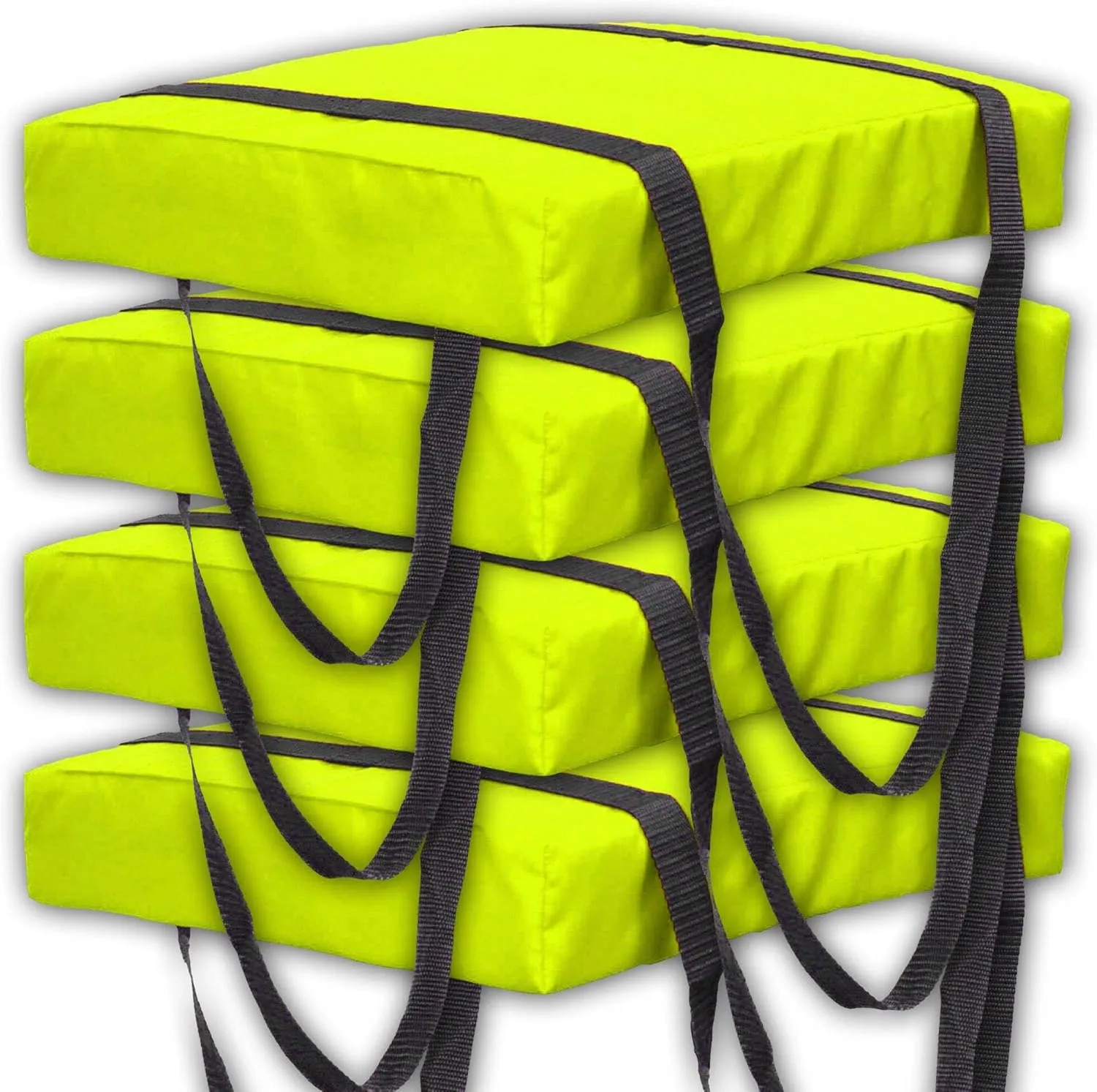 Bradley 4 Pack Type IV Boat Cushion USCG Approved Throwable Flotation Device; Coast Guard Approved Throw Preserver with Foam Cushion; throwable Boat Safety Device