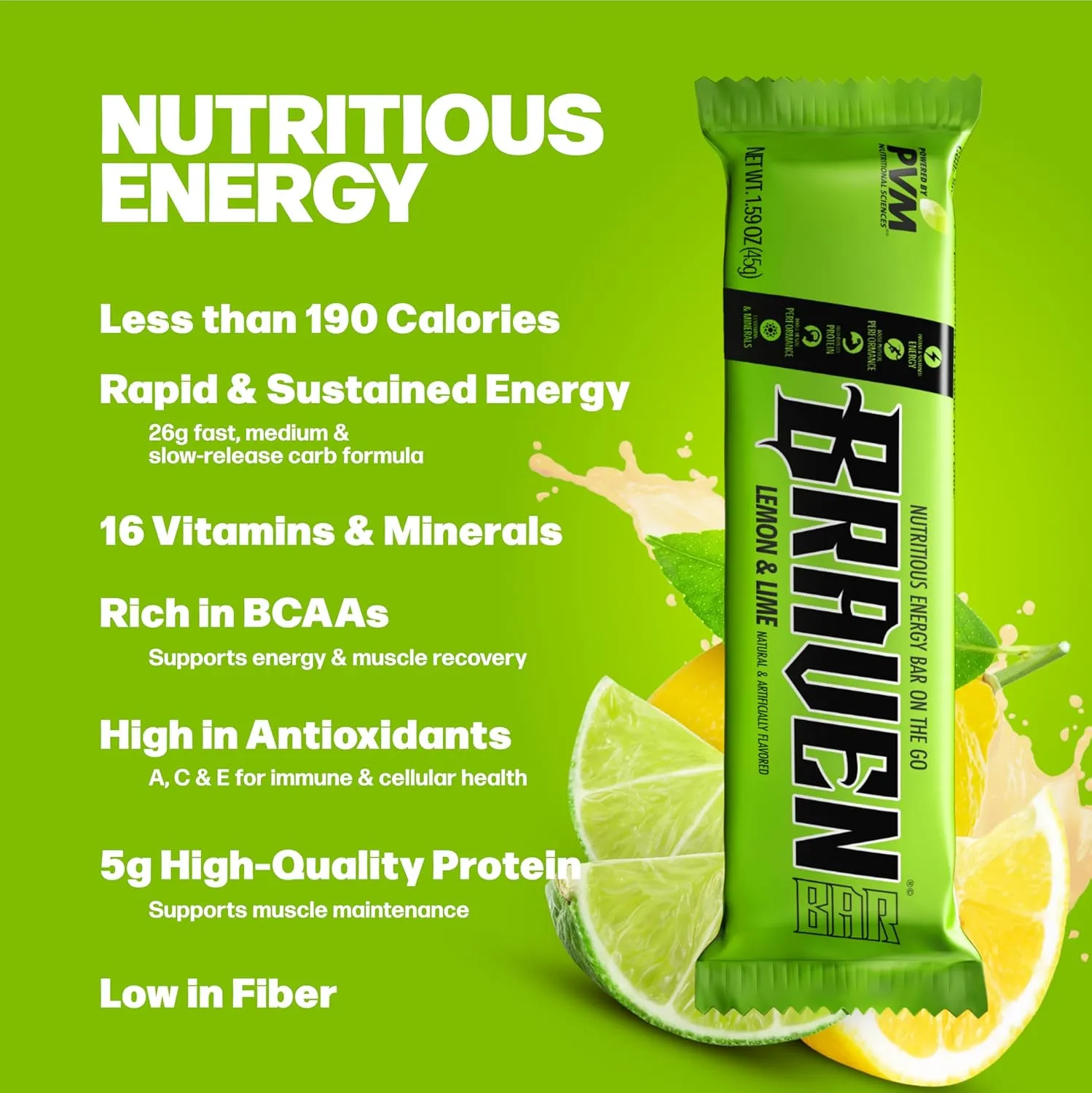 Braven Bar Variety Pack Energy Bars (1.59 oz, Pack of 10) – Energy Chews with 5g Protein – On-the-Go Energy Snacks for Running, Hiking, and Sports - Gluten Free Snacks for Sustained Energy Boost