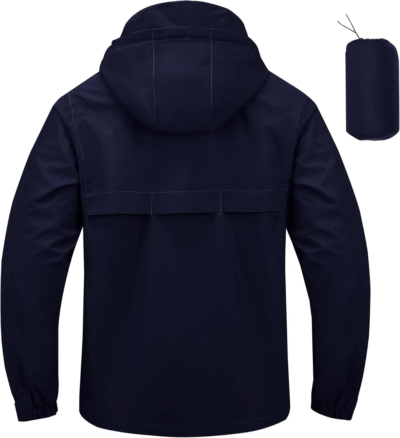 Breathable Rain Jacket Men's Waterproof Raincoat Lightweight Packable Windbreaker with hood