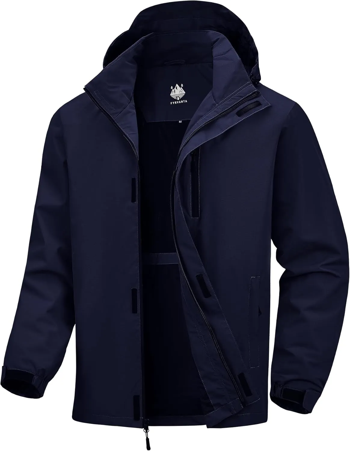 Breathable Rain Jacket Men's Waterproof Raincoat Lightweight Packable Windbreaker with hood
