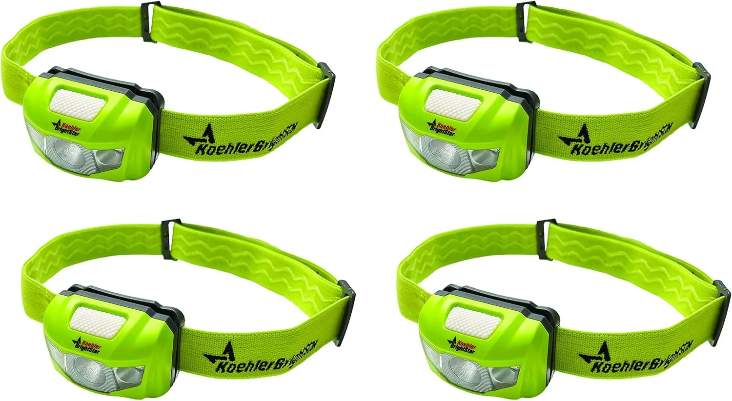 BrightStar LED Headlamp 4-Pack Bundle | Intrinsically Safe, Multiple Lighting Modes, IPX4 Water-Resistant Design | Long Lasting Emergency Light, Super Fast Charge Time