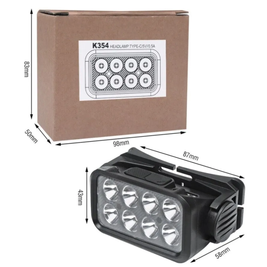 BROUIT LED Motion Sensor Head Torch Headlight Rechargeable Headlamp Waterproof V201-W12520370