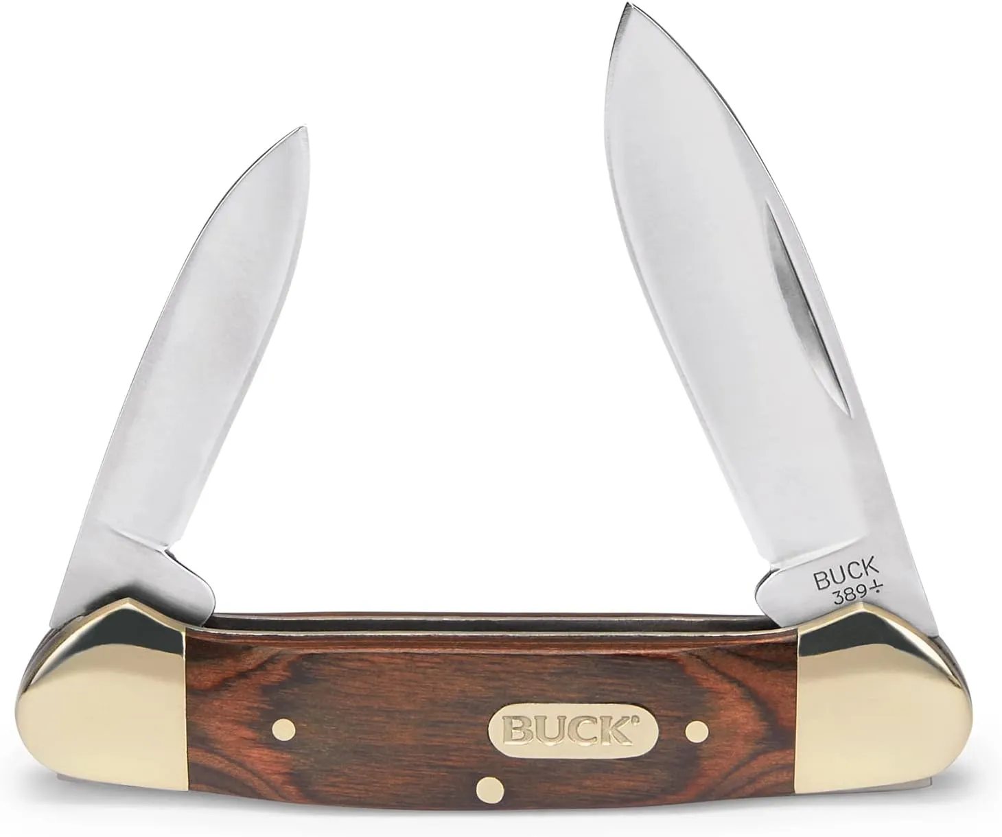 Buck Knives 389 Canoe 2-Blade Folding Pocket Knife with Wood Handle