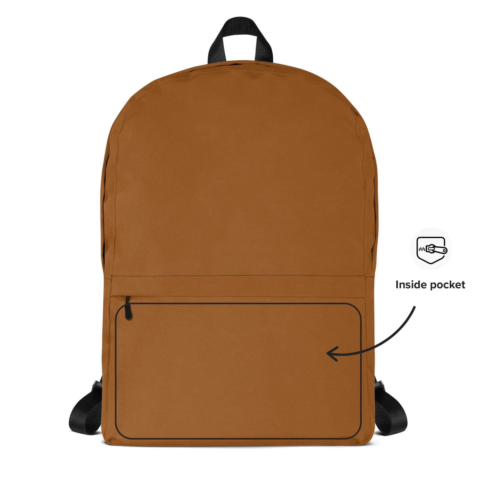 BURNT COFFEE - WATER-RESISTANT BACKPACK WITH LAPTOP POCKET