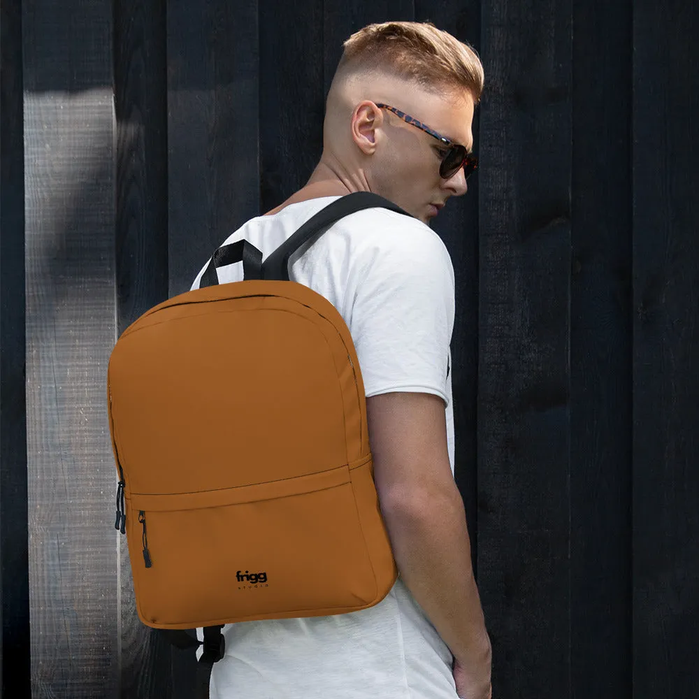 BURNT COFFEE - WATER-RESISTANT BACKPACK WITH LAPTOP POCKET