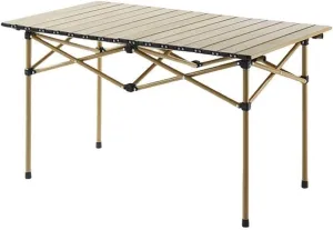 Camp Table Long Camping Folding Dining Table Shelf Furniture Collapsible Desk Tableware for Traveling Fishing Backpacking (Color : Yellow) (Yellow)