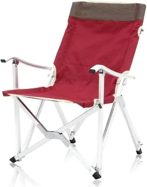 Camping Chair Fishing Chair Folding Chairs Camping Camping Folding Chair Heavy Duty Steel Frame Support Collapsible Aluminum Alloy Arm Chair for Outdoor Indoor Lawn Chairs Outside (Color : Red, Size