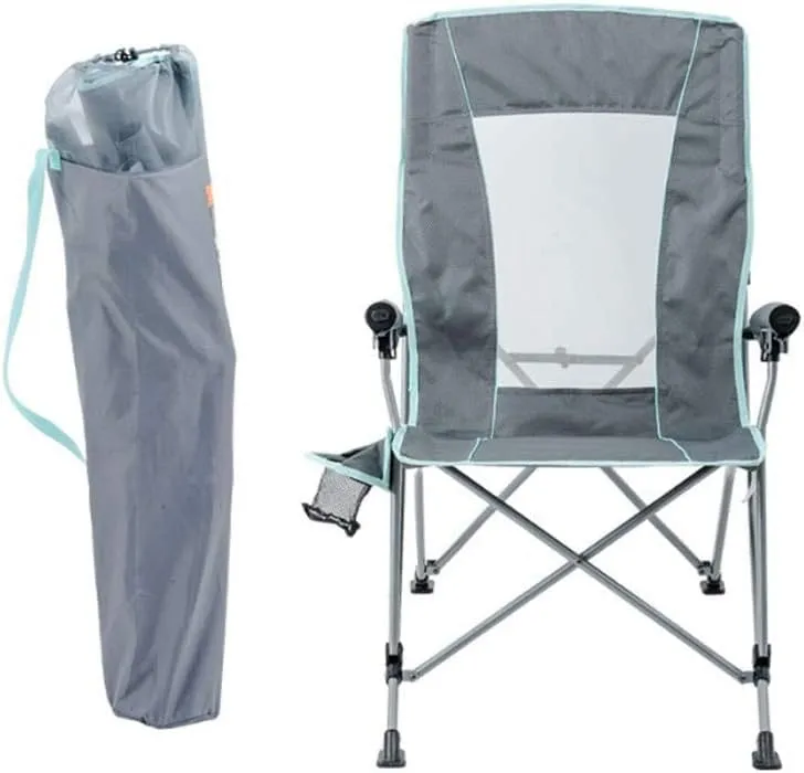 Camping Chair Folding High Back Chair with Cup Holder Hard Armrests Storage Bag with Carrying Bag Fishing Chair