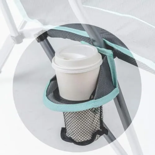 Camping Chair Folding High Back Chair with Cup Holder Hard Armrests Storage Bag with Carrying Bag Fishing Chair