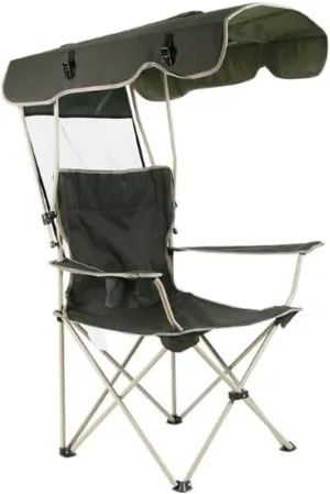 Camping Chair Folding Rocking Chair with Awning, Portable Zero Gravity Recliner for Lawn Camping Chair