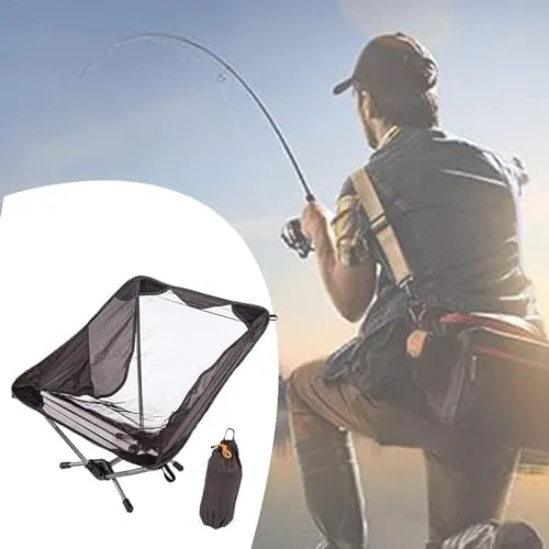 Camping Chair Low Profile Folding Chair with Carry Bag for Camping, Beach, Picnics, Barbecues and Sports Activities Fishing Chair