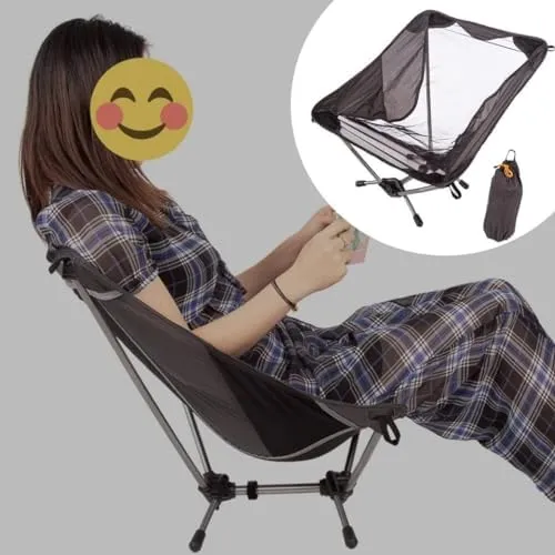 Camping Chair Low Profile Folding Chair with Carry Bag for Camping, Beach, Picnics, Barbecues and Sports Activities Fishing Chair
