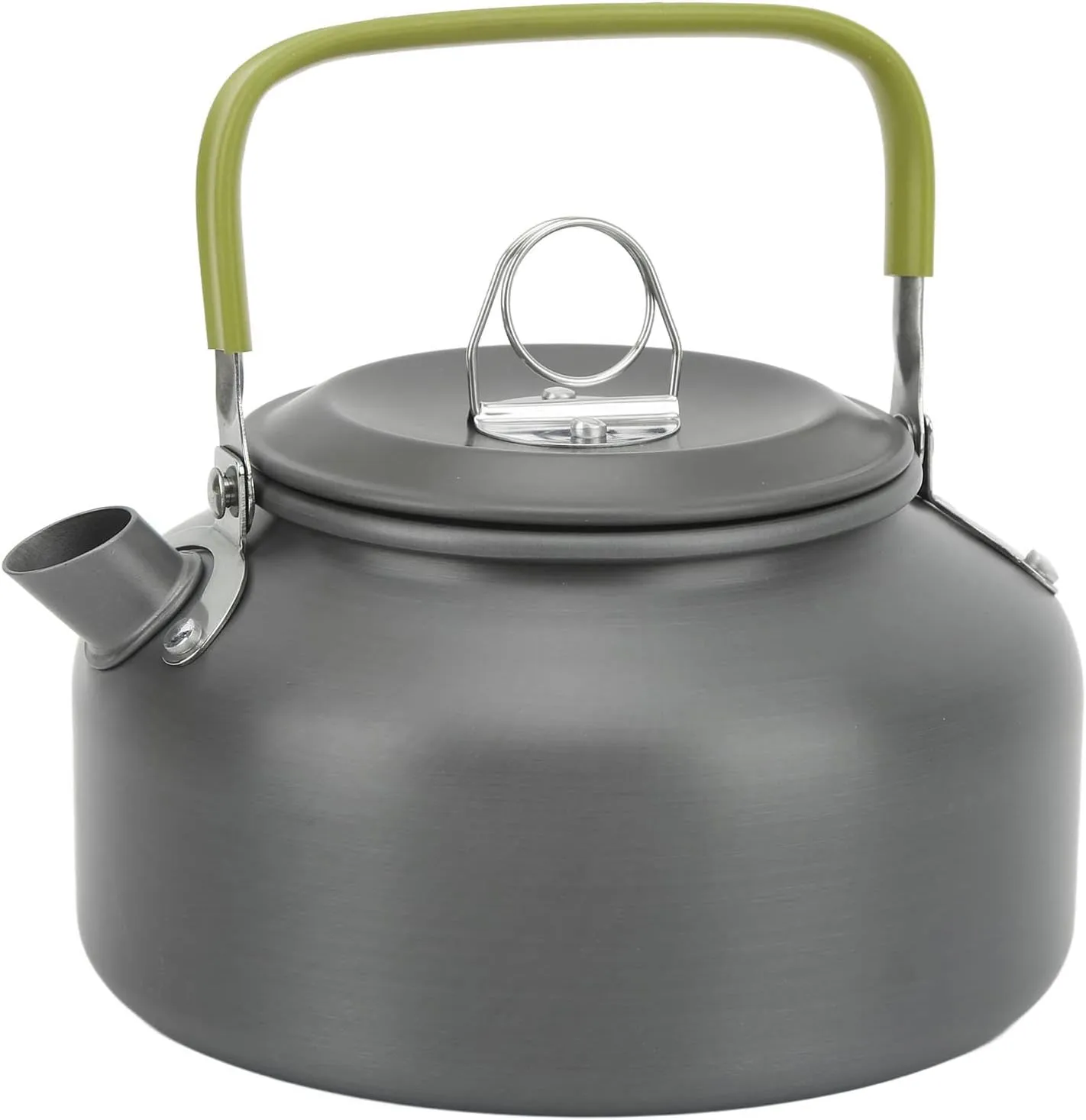 Camping Cookware Set Hard Oxidized Non Stick Pans Pots Teapot Easy Carry Light Compact for Outdoor Activities