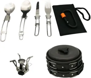 Camping Cookware Set Portable Hiking Pot Non-Stick Cooking Tools Compact Design for Outdoor Activities