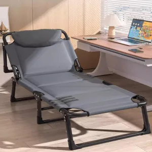 Camping Cots for Adults with 175kg Load Capacity, Folding Bed with Mattress, Foldable Padded Sleeping Cots Double Layer Oxford Portable Soft Pad Bed for Home Guest Office Nap(175 * 56 * 28cm)