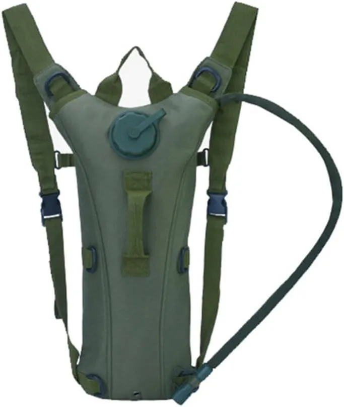 Camping Cycling Hydration Backpack, Removable 3L Water Bag, Waterproof, Green (Green )