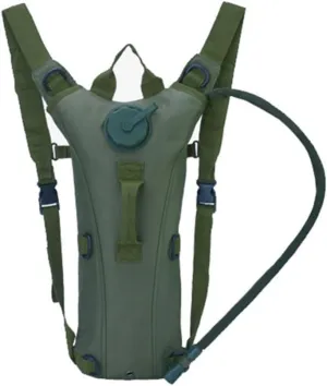 Camping Cycling Hydration Backpack, Removable 3L Water Bag, Waterproof, Green (Green )