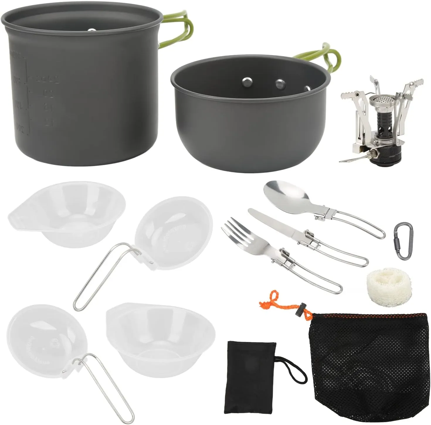 Camping Essentials, Camping Cooking Utensils Set, Camping Accessories Gear Must Haves, Wonderful for Travel, Camping, RVs, BBQs, Picnics, Parties and More
