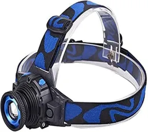Camping Essentials, Head Torch LED Headlamp LED Headlamp Waterproof Headlight Brechargeable Head Lamps Zoomable Torch Strong Light Illumination Searchlight Headlight Multifunctional Headlamp Outdoor h