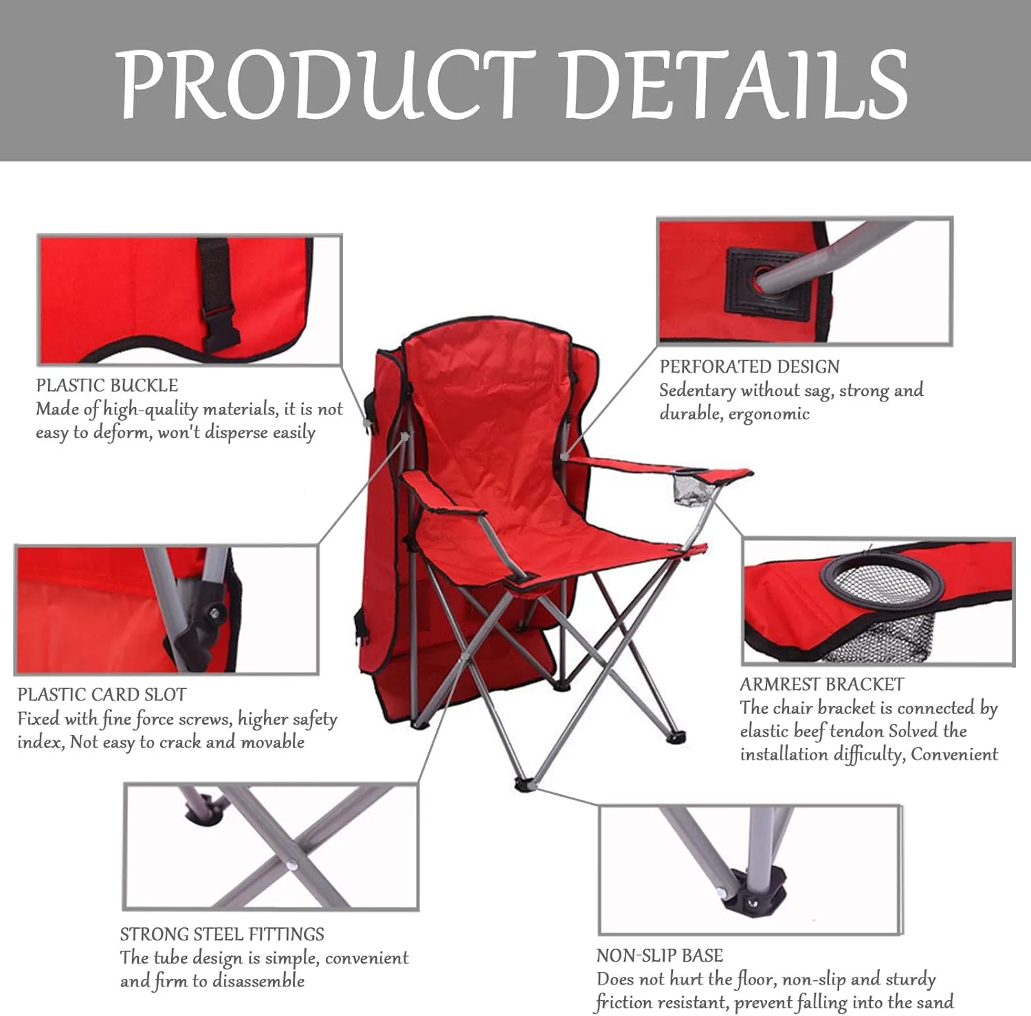 Camping Folding Chair for Outdoor, Foldable Camp Chair with Shade Canopy, Collapsible Lightweight Sports Lawn Chair 220lbs, for Lawn Beach and Pation, Recliner,Green,50 * 120CM
