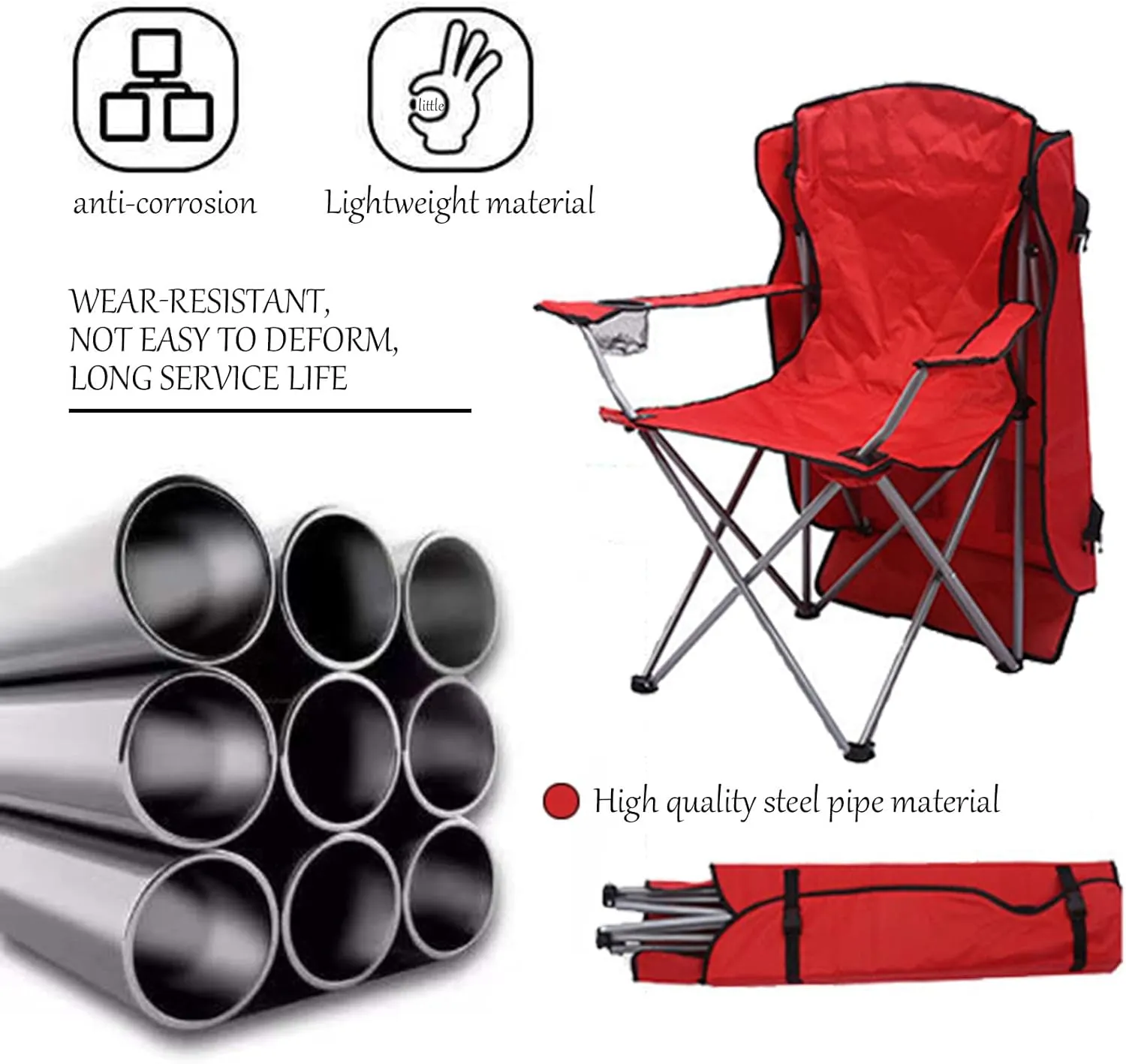 Camping Folding Chair for Outdoor, Foldable Camp Chair with Shade Canopy, Collapsible Lightweight Sports Lawn Chair 220lbs, for Lawn Beach and Pation, Recliner,Green,50 * 120CM