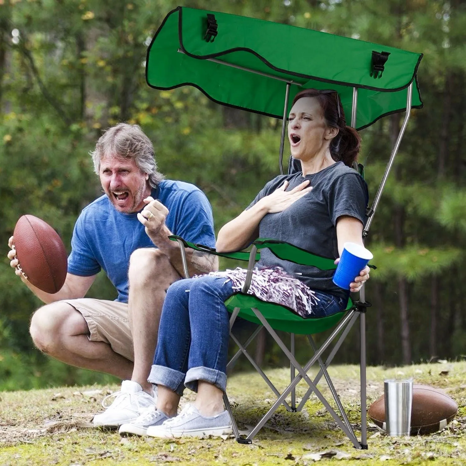 Camping Sun Lawn Quick resolution Folding Canopy Chair Chair Easy-to-use Beach Load Foldable Seat Canopy 330LBS Protection