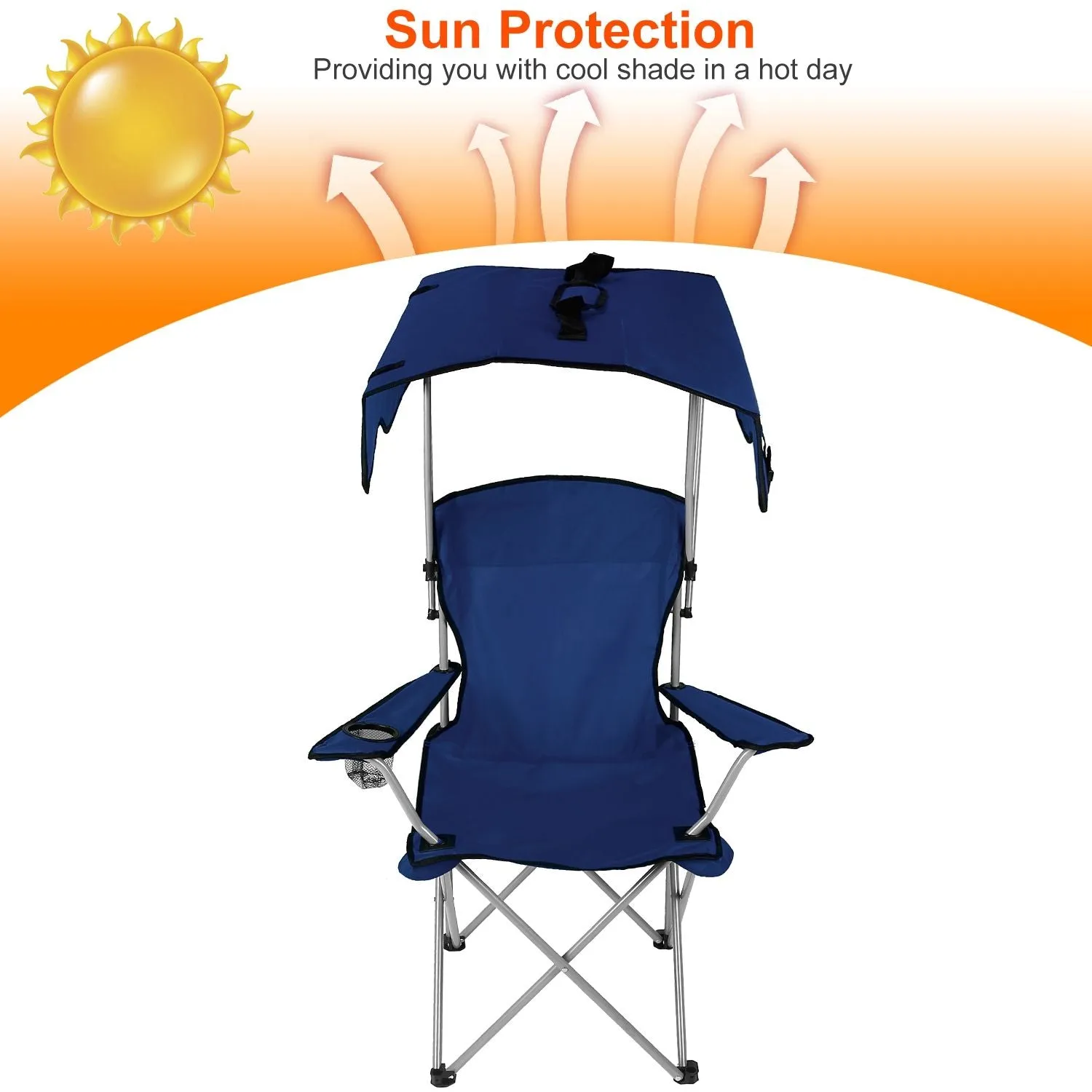 Camping Sun Lawn Quick resolution Folding Canopy Chair Chair Easy-to-use Beach Load Foldable Seat Canopy 330LBS Protection