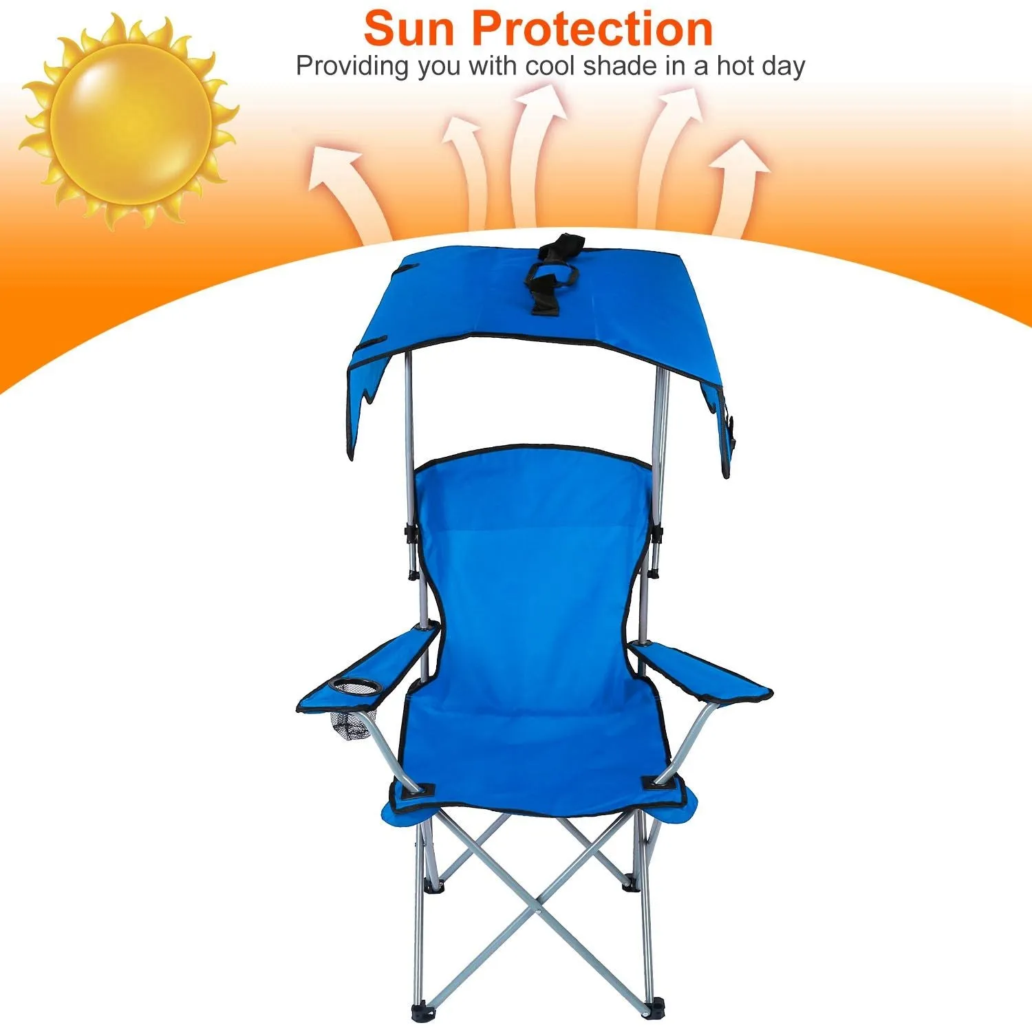 Camping Sun Lawn Quick resolution Folding Canopy Chair Chair Easy-to-use Beach Load Foldable Seat Canopy 330LBS Protection