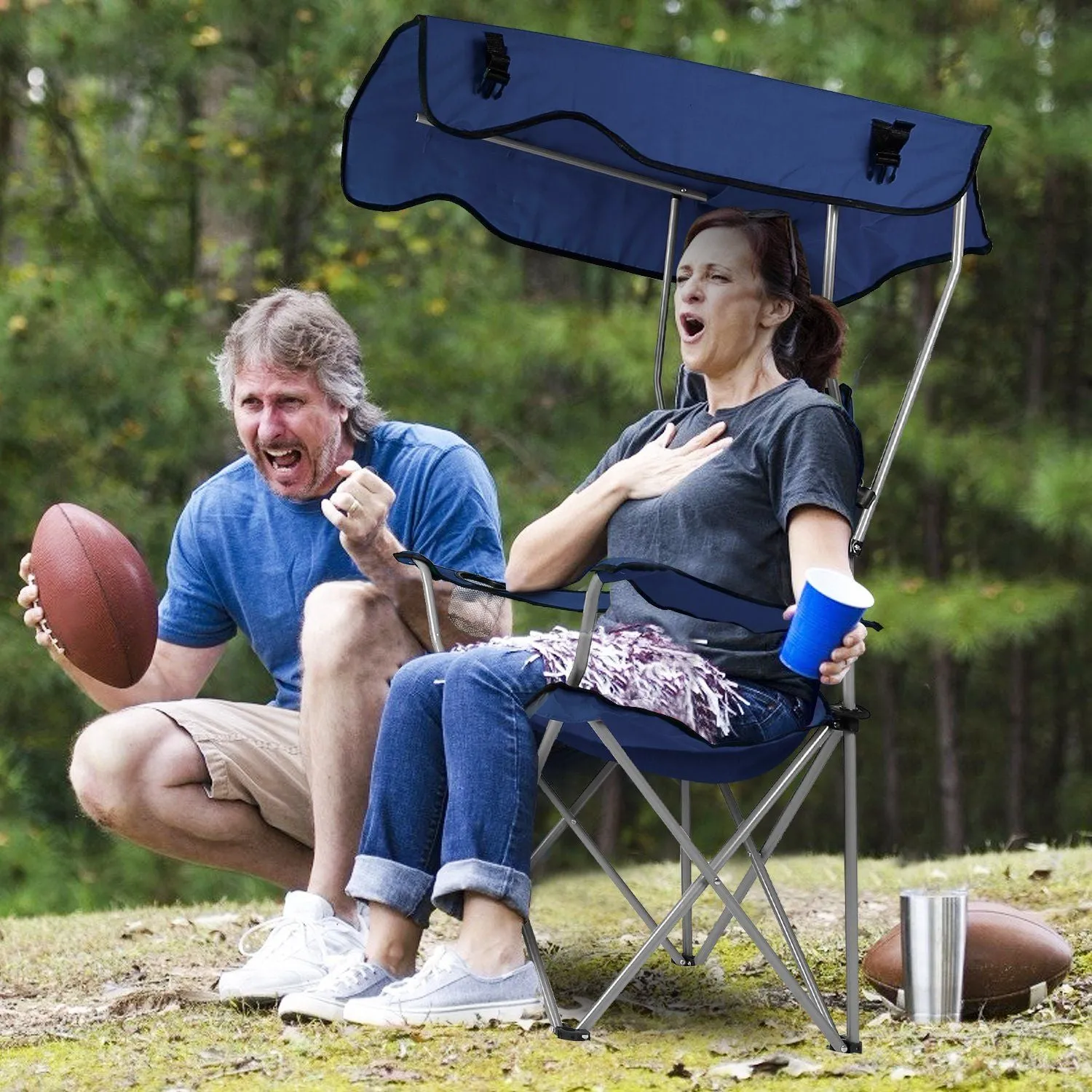 Camping Sun Lawn Quick resolution Folding Canopy Chair Chair Easy-to-use Beach Load Foldable Seat Canopy 330LBS Protection