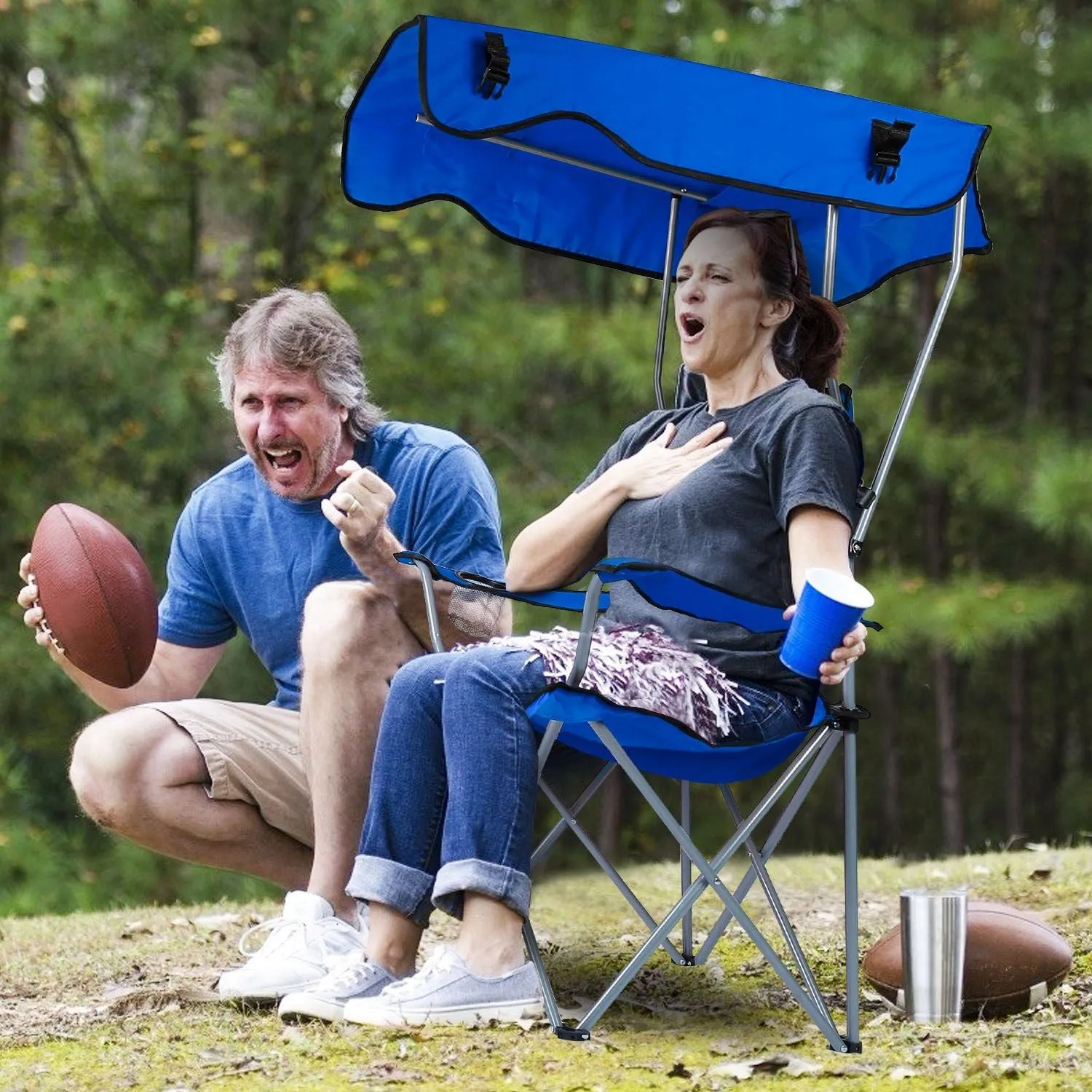 Camping Sun Lawn Quick resolution Folding Canopy Chair Chair Easy-to-use Beach Load Foldable Seat Canopy 330LBS Protection