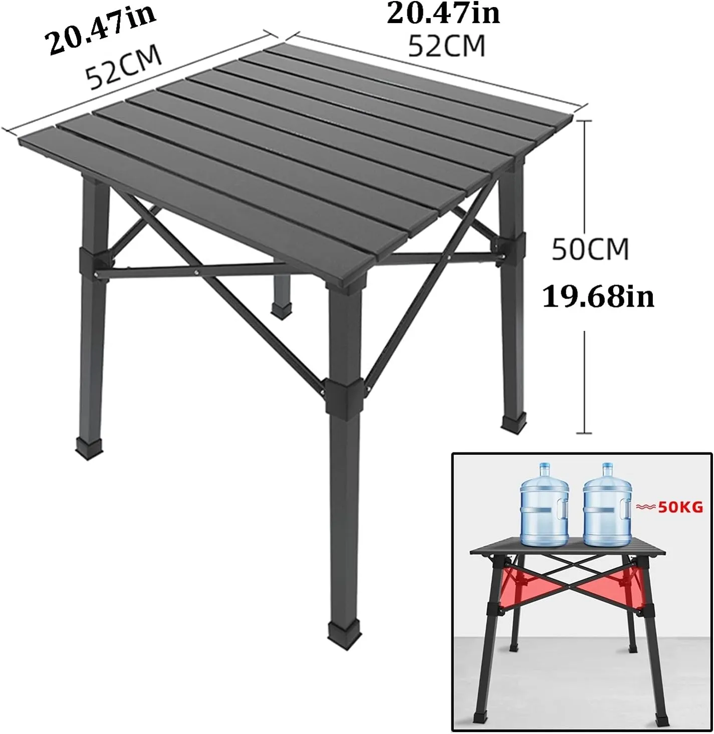 Camping Table Chairs Portable Folding Table and Chair Set, Aluminum Outdoor Picnic Table, Suitable for Courtyard Barbecue Travel (Color : Blue)