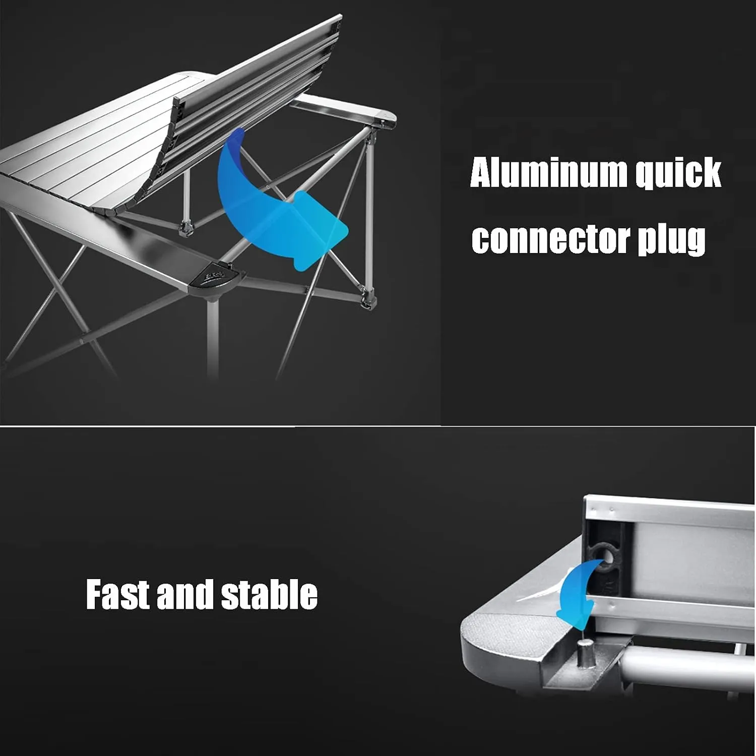 Camping Table Chairs Portable Set, Outdoor Aluminum Alloy Can Lift Picnic Table, Portable Table with Carrying Bag