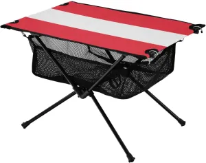 Camping Table Lightweight Portable Folding Table with Mesh Storage Net Austria Flag Ideal for Camping Hiking Beach Picnic Travel Backyard