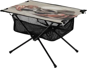 Camping Table Lightweight Portable Folding Table with Mesh Storage Net Skull Crab Ideal for Camping Hiking Beach Picnic Travel Backyard