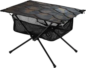 Camping Table Lightweight Portable Folding Table with Mesh Storage Net Snake Reptile Skin Ideal for Camping Hiking Beach Picnic Travel Backyard