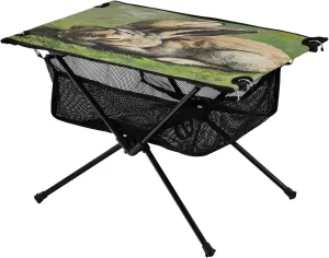 Camping Table Lightweight Portable Folding Table with Mesh Storage Net Watercolor Rabbit Ideal for Camping Hiking Beach Picnic Travel Backyard