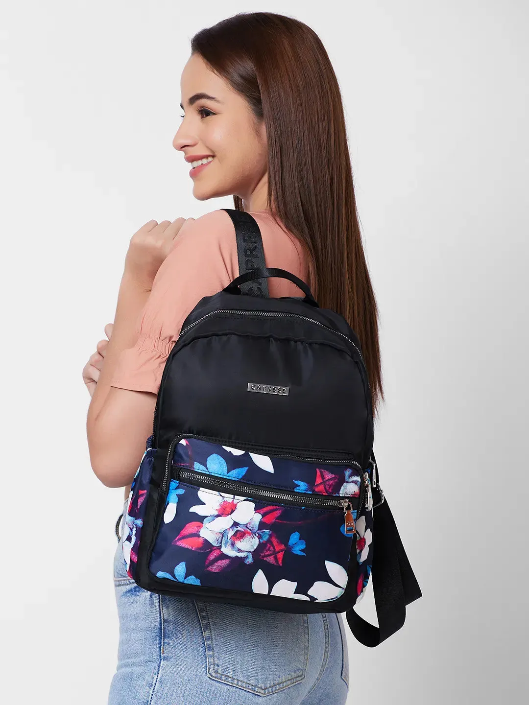 Caprese Jade Medium Blue Backpack