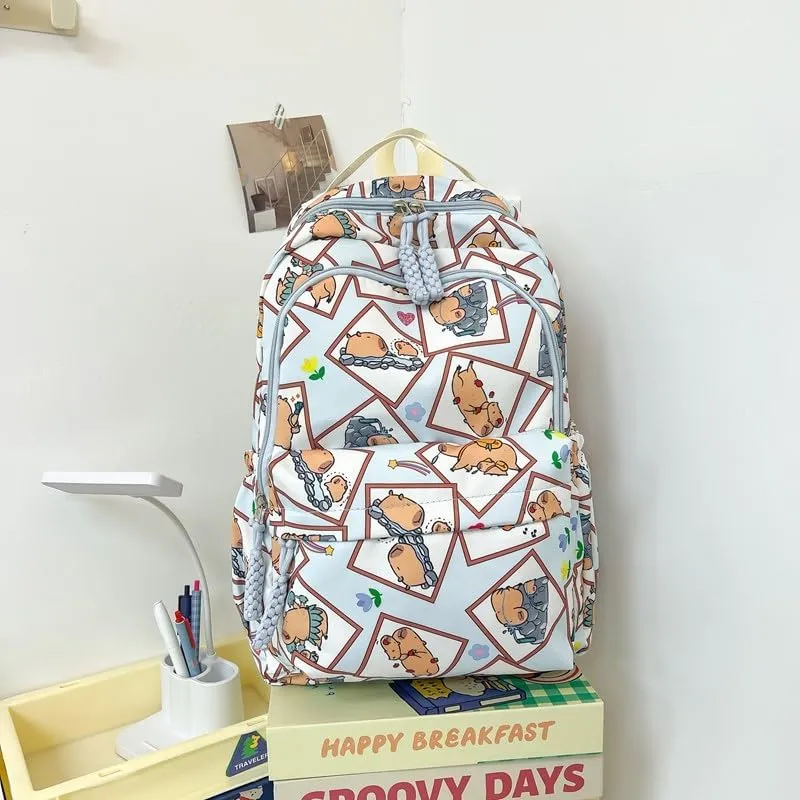 Capybara Backpack Ita Bag Breathable Cute Cartoon Mochila Capybara Bag Funny Kawaii Backpack