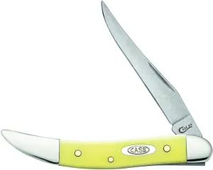 Case WR XX Pocket Knife Yellow Synthetic Small Texas Toothpick Cv Item #091 - (310096 Cv) - Length Closed: 3 Inches