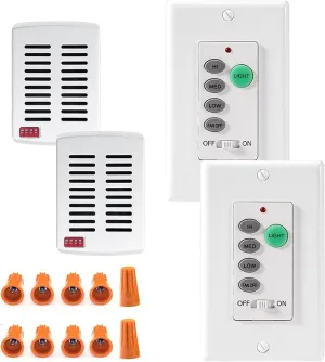 Ceiling Fan Remote Control and Receiver Kit, Replacement for Hampton Bay, Hunter, Harbor Breeze, Y061-Mini Version (Mini 2set)