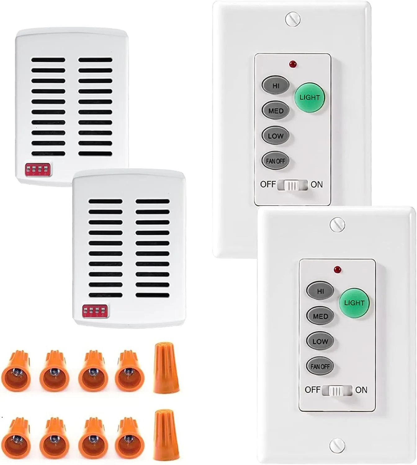Ceiling Fan Remote Control and Receiver Kit, Replacement for Hampton Bay, Hunter, Harbor Breeze, Y061-Mini Version (Mini 2set)
