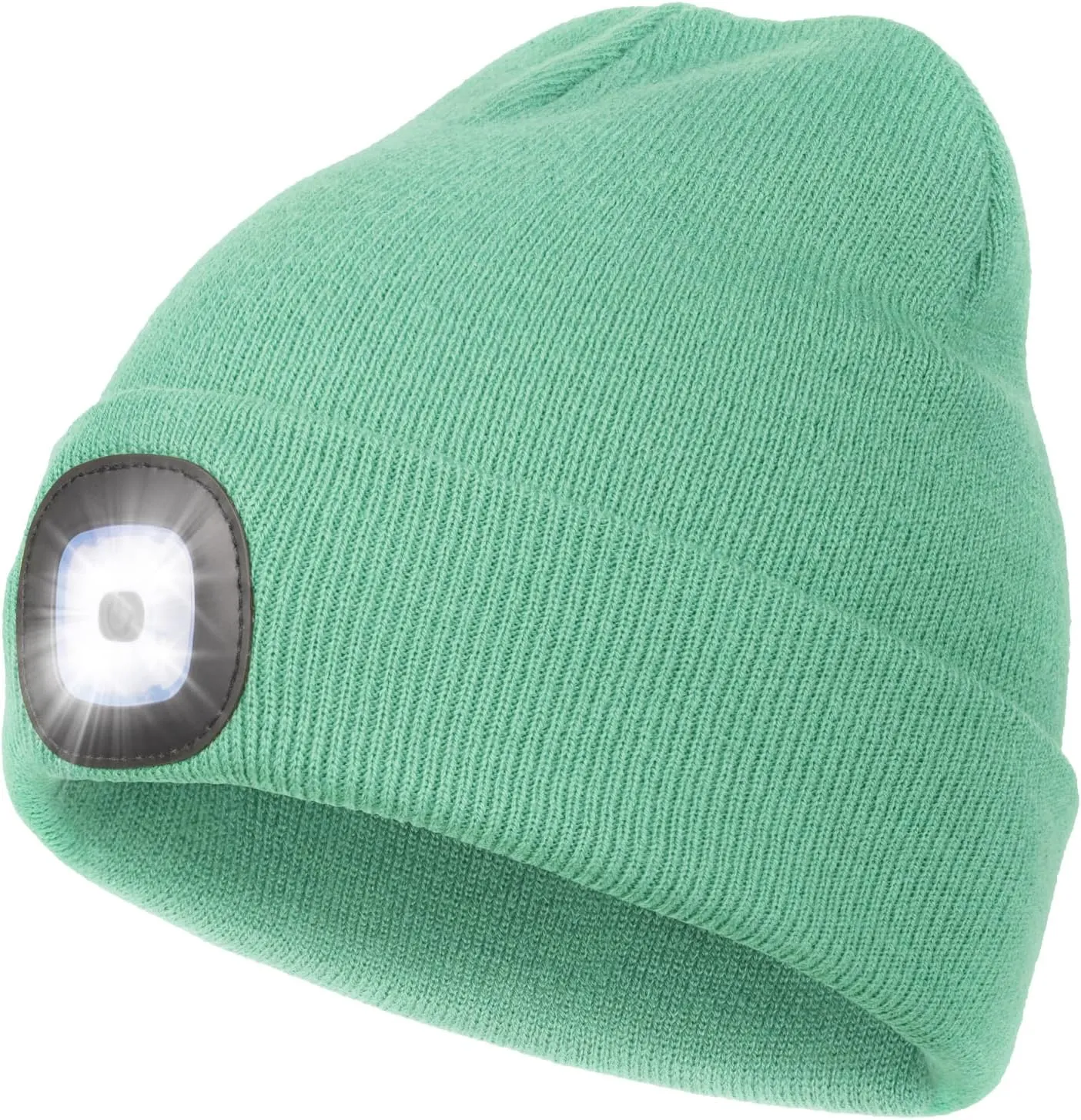 CENSGO Unisex Hat with Light, USB Rechargeable LED Headlamp Beanie, Gifts for Dad Father Men Husband Warm Knitted Cap