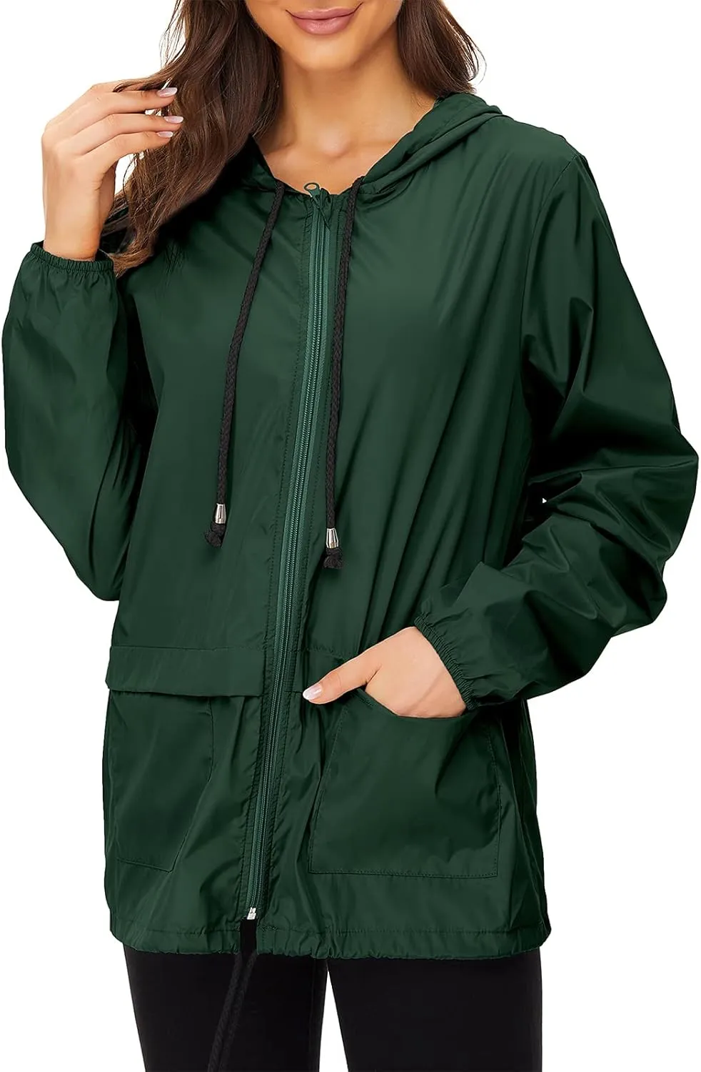 Century Star Packable Rain Jackets for Women Waterproof Lightweight Raincoat with Hood Windbreaker Jacket Women Rain Coats