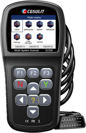CGSULIT SC530 OBD2 Scanner All System Code Reader for Mercedes Benz/Sprinter/Smart, Bidirectional Diagnostic Scan Tool with 30  Service, ABS Bleed, Oil/EPB/SRS/SAS/TCM/BMS Reset, Auto VIN, Free Update