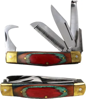 CHALLENGER Horse Farrier Tool Lot of 2 Hoof Knife Grooming Multi Function Pick Comb 98426