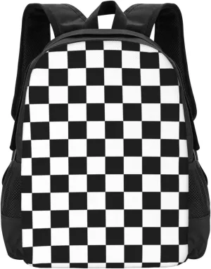 Check Black White Checkered Pattern Checkerboard Lightweight Packable Backpack Travel Casual Large Capacity Daypack Foldable Backpack For Men Women